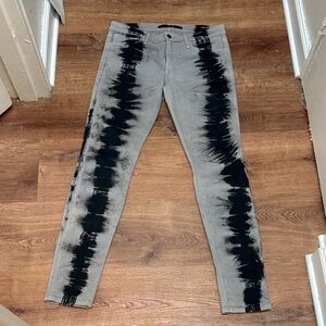 Joe's Jeans The Skinny Black and Gray Tye Dye Vintage Jeans Size 30